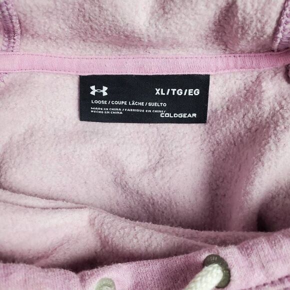 Under Armour UA Favorite Fleece Camo Logo XL Icelandic Rose Light Heather - Picture 7 of 9